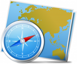 Clipart - Map And Compass