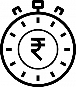 Time Management Indian Rupee Clock Deadline Performance Svg Png Icon ...