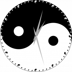 Clipart - Yin Yang Clock