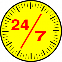 24 7 Clockface Clip Art at Clker.com - vector clip art online ...