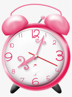 Clock Clipart Girly - Pink Clock Png Transparent PNG ...