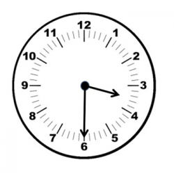 Clock clipart half past the hour(freebie)