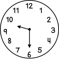 Clocks Clip Art: Hour & Half Hour