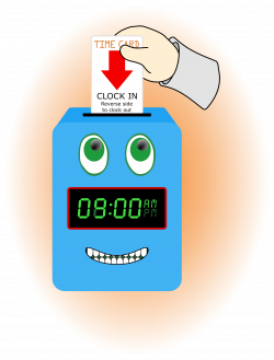 Clipart - Happy Time Clock