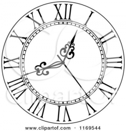 Clipart of a Red and Black Clock Logo - Royalty Free Vector ...