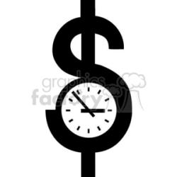 money sign clock clipart. Royalty-free clipart # 370453