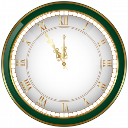 Green New Year Clock PNG Clip-Art Image | PSP tubes | Pinterest ...
