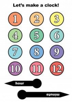 Paper Plate Clock Template For Kids Clipart | Ideas for my ...