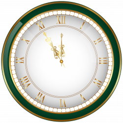 Green New Year Clock PNG Clip-Art Image | Gallery Yopriceville ...