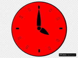 Red Clock Clip art, Icon and SVG - SVG Clipart