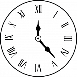 Clock face Alarm clock Roman numerals - Hand painted black clock ...