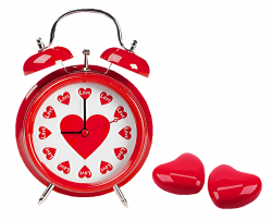 Red Hearts Love Clock PNG Clipart | Gallery Yopriceville - High ...
