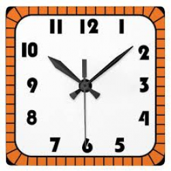 Square clock clipart black and white | Shape | Clock clipart ...