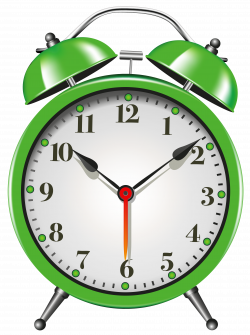 Green Alarm Clock PNG Clip Art - Best WEB Clipart