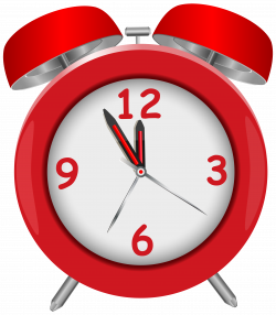 Red Alarm Clock Red PNG Clip Art - Best WEB Clipart