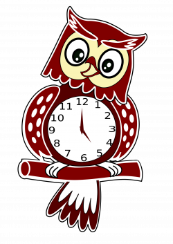 Clipart - Animated Owl Clock