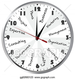 EPS Vector - Business time. management concept with clock ...