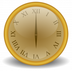 Clipart - Golden clock
