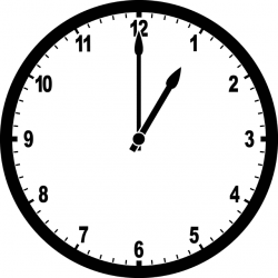 Clock 1:00 | ClipArt ETC
