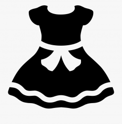 Emoji Clipart Clothes - Dress Emoji Black And White ...