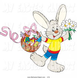 easter Clip Art | Clip Art of a Happy White Bunny Rabbit ...