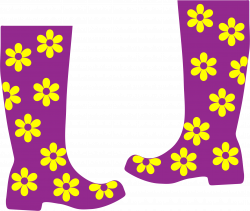 Clipart - Floral Rain Boots