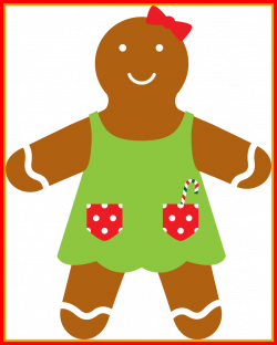 Marvelous Christmas Gingerb Girl Clip Art Picture Of Clothing Border ...