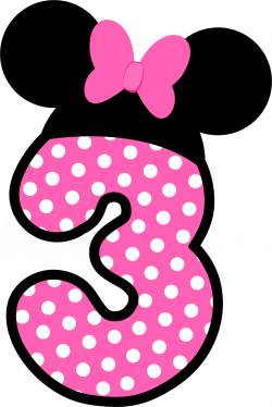 Números a lo Minnie en Rosa. | dekoratif harfler | Pinterest | Mice ...