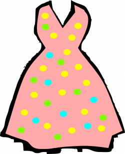 Drawing of summer polka-dot dress free image