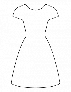 Dress pattern. Use the printable outline for crafts, creating ...