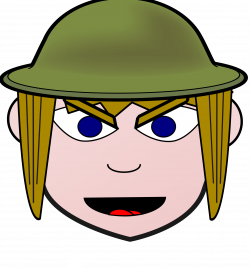 Clipart - Angry Soldier Girl