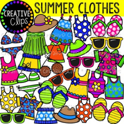 Summer Clothes Clipart {Creative Clips Clipart}