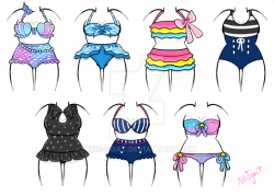 3/7 OPEN | Outfit Adopts | Bathing Suits by Kris-Goat on DeviantArt