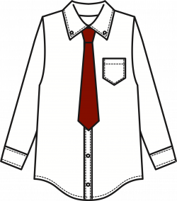 Clipart - White Shirt and Tie