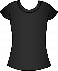 Womens Black T Shirt Template - Free Clip Art