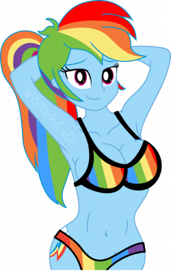 Rainbow Dash in Bikini by wojtekc4d | japan | Pinterest | Rainbow ...