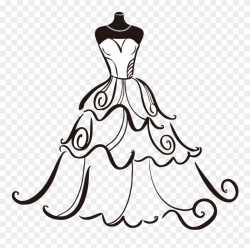 Banner Free Dress Bride Clip Art - Wedding Dress Clipart ...