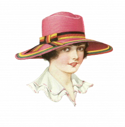 women's fashion hats | Free Fashion Clip Art: Women's Antique Hat ...