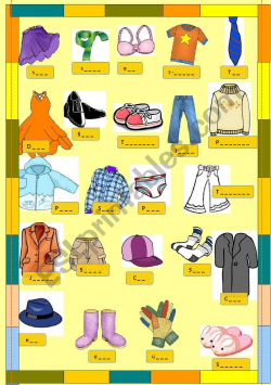clothes small clipart - ESL worksheet by majcek