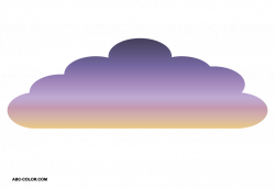 Raster clipart cloud. The form of a slide to the middle.