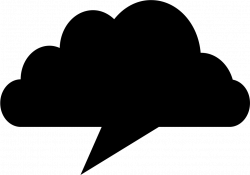 Cloud Black Shape Like A Chat Speech Bubble Svg Png Icon Free ...