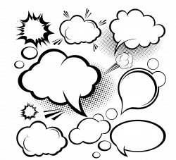 Speech balloon Cloud Euclidean vector Clip art - Vector cloud comics ...