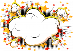 Comics Cartoon Explosion Comic book - Vector cloud comics explosion ...