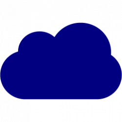 Navy blue cloud 4 icon - Free navy blue cloud icons