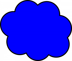 Dark Blue Cloud Clip Art at Clker.com - vector clip art ...