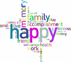 Clipart - Prismatic Happy Family Word Cloud No Background