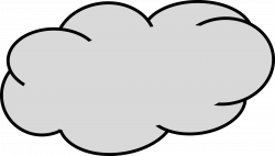 Clipart - Grey cloud #1