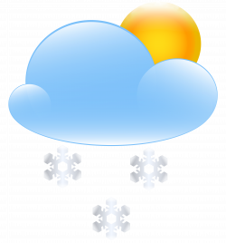 Sun Cloud and Snow Weather Icon PNG Clip Art - Best WEB Clipart