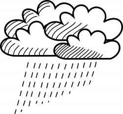OnlineLabels Clip Art - Rainy Stick Figure Cloud Cluster