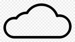 Simple Cloud Icon Flat Base - Cloud Logo Black Clipart ...